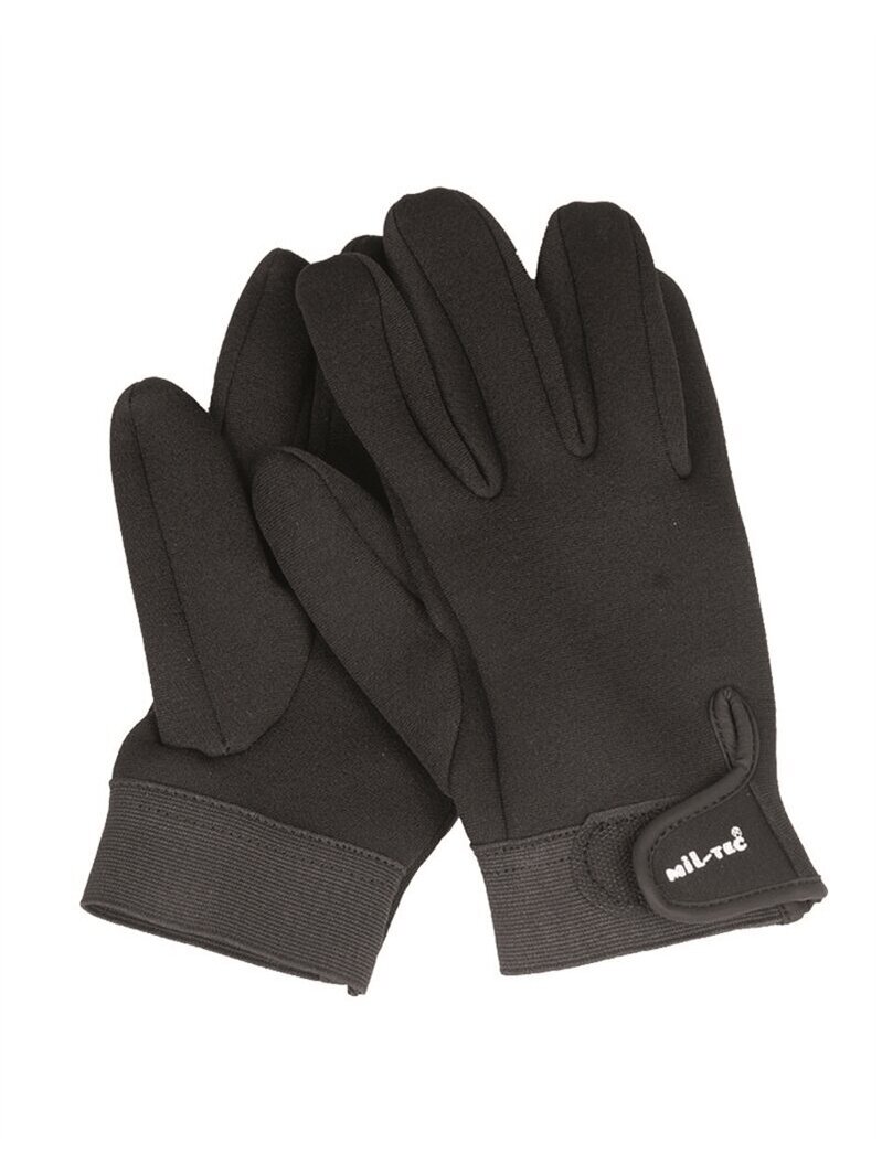 MIL-TEC neopreno trumpos pirštinės juoda MIL-TEC neopreno trumpos pirštinės juoda