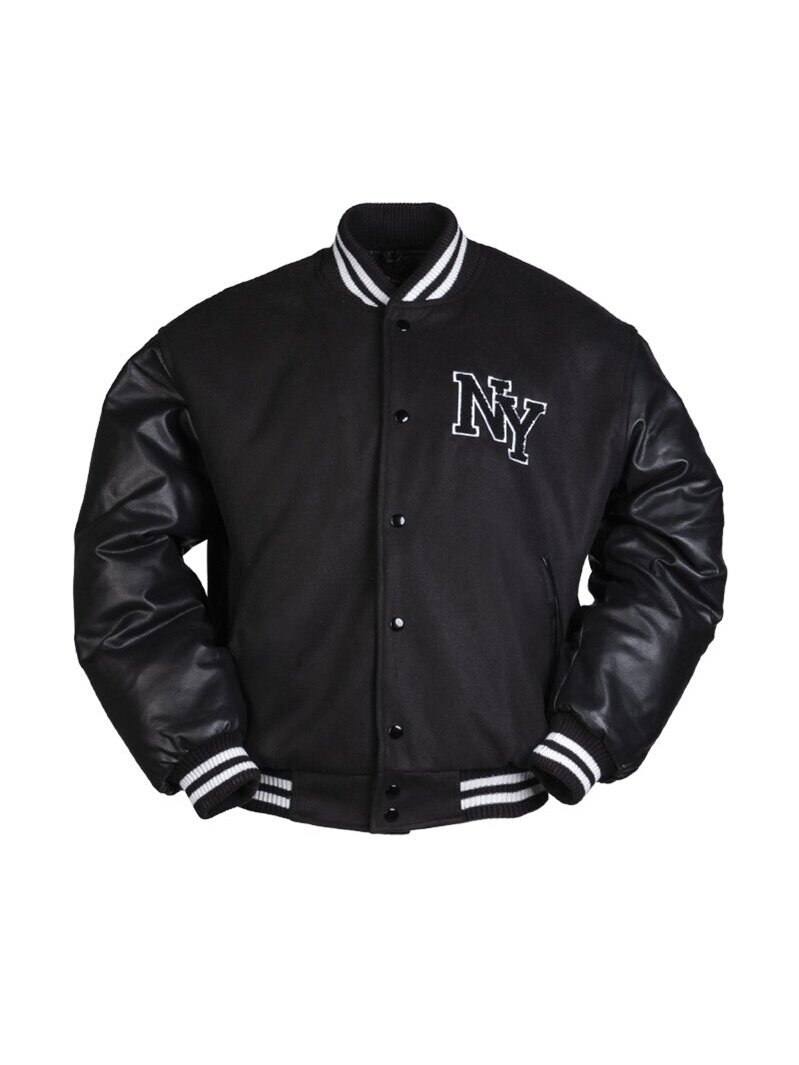 MIL-TEC Ny Baseball Jacket W. Patch 10370000 juoda
