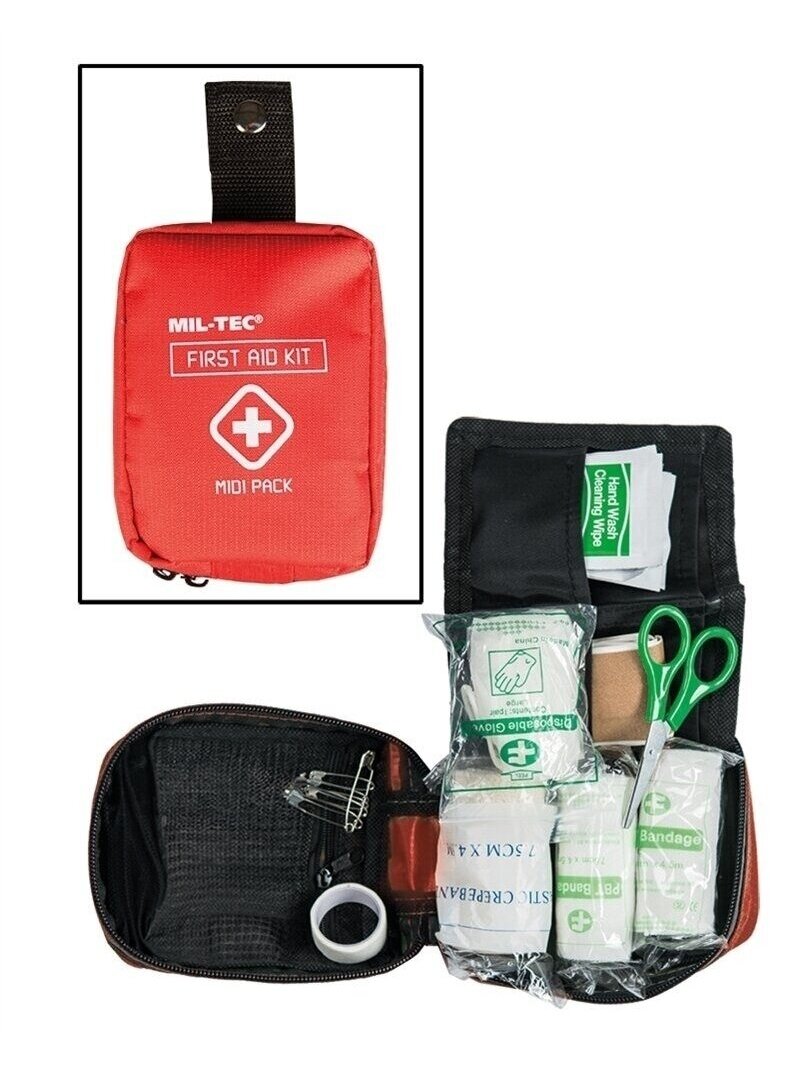 Mil-Tec Pirmosios pagalbos midi paketas 16025910, raudona Mil-Tec Pirmosios pagalbos midi paketas 16025910, raudona