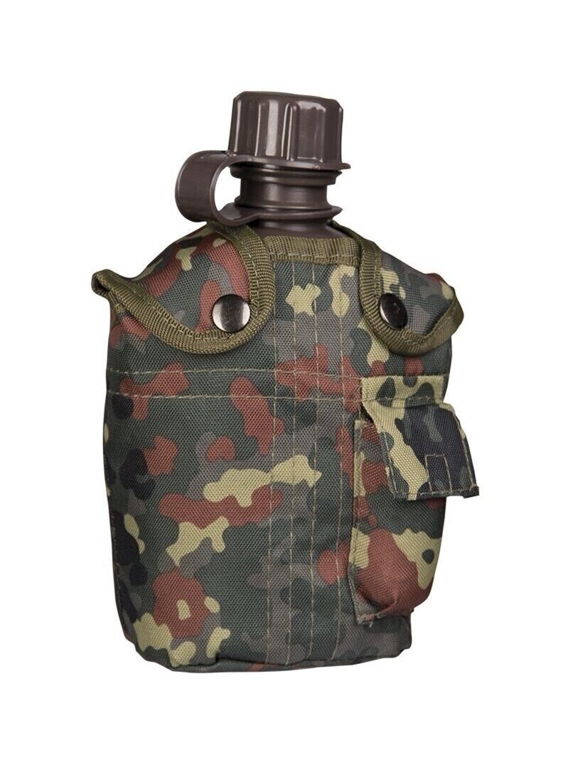 Mil-Tec JAV stiliaus 1 l plastikinė gertuvė su dėklu 14505021, flectar