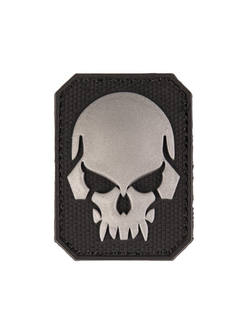 MIL-TEC PVC Kaukolė 3D Patch su Hook&Loop Užsegimu Sm juoda