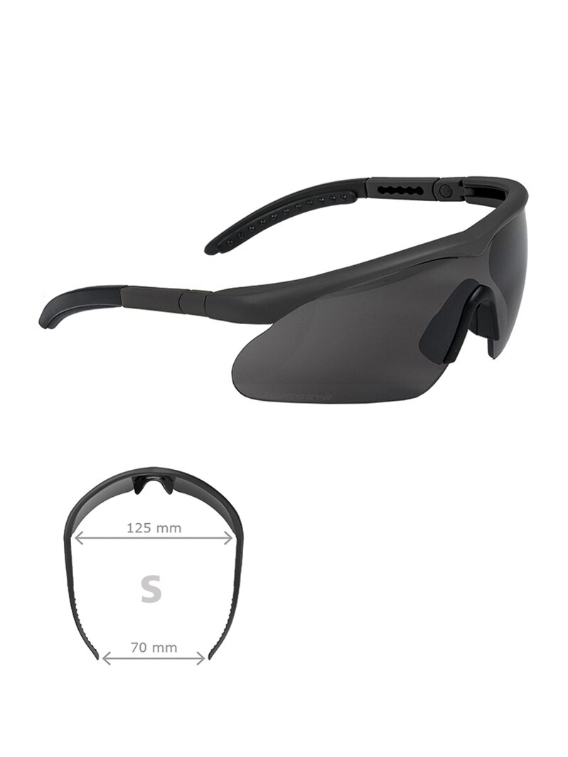 MIL-TEC taktiniai akiniai Swiss Eye® Raptor juoda MIL-TEC taktiniai akiniai Swiss Eye® Raptor juoda
