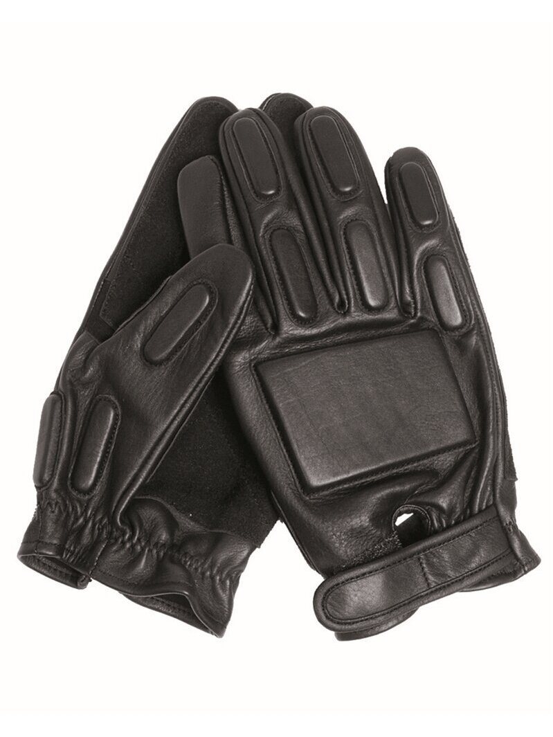 MIL-TEC Sec Leather Combat pirštinės juodos MIL-TEC Sec Leather Combat pirštinės juodos