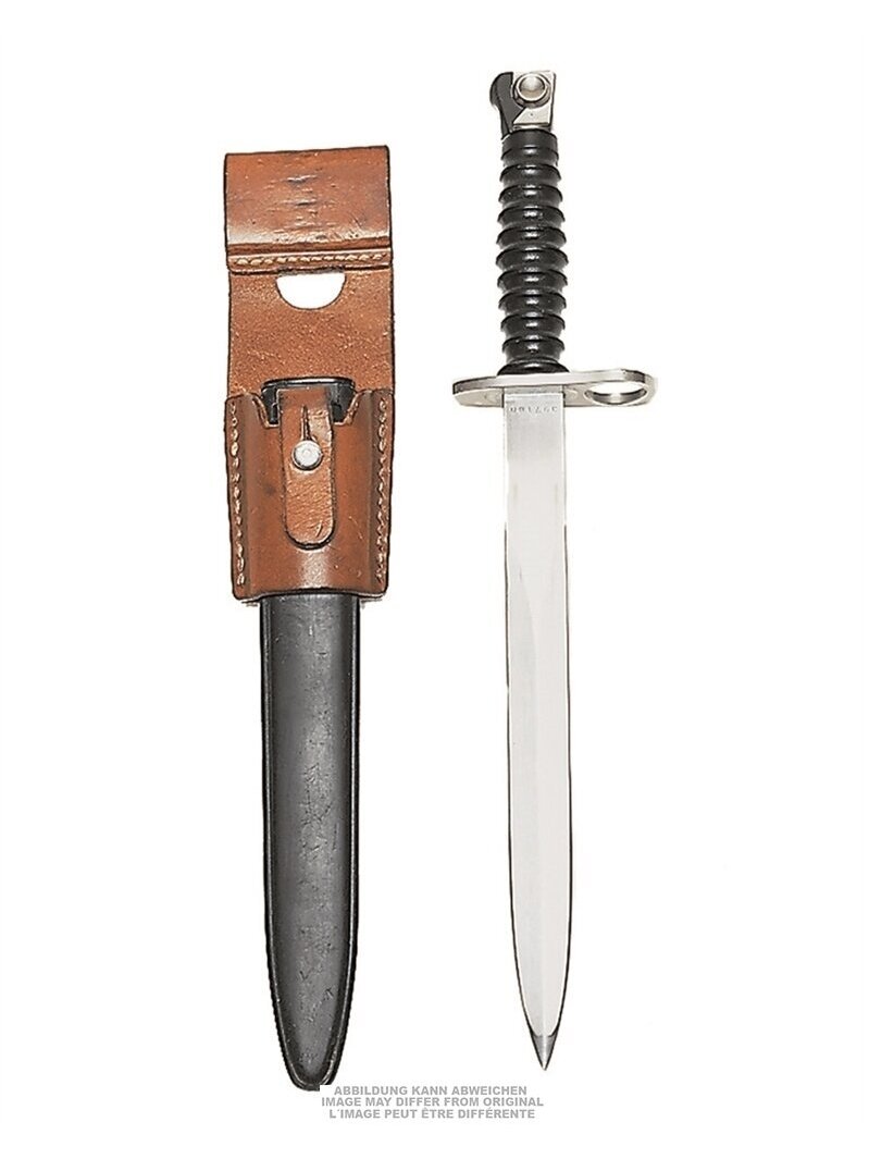 MIL-TEC Swiss M57 Bayonet W.leather Frog Used 91549210