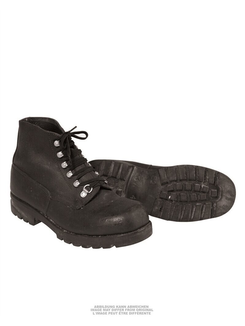 MIL-TEC Swiss Mountain Boots su guminiu padais, naudoti, juodi MIL-TEC Swiss Mountain Boots su guminiu padais, naudoti, juodi