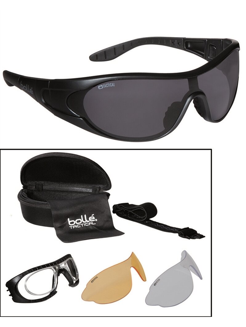 MIL-TEC taktiniai akiniai Bollé® Raider W.3 Ex. juodi MIL-TEC taktiniai akiniai Bollé® Raider W.3 Ex. juodi
