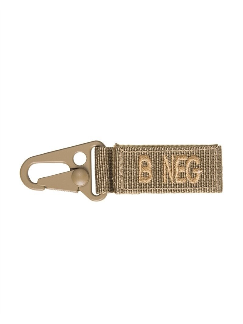 Mil-Tec Taktiškumas. Keyholder Blood B Negative 5 vnt./pak 15917405, alyvžalia