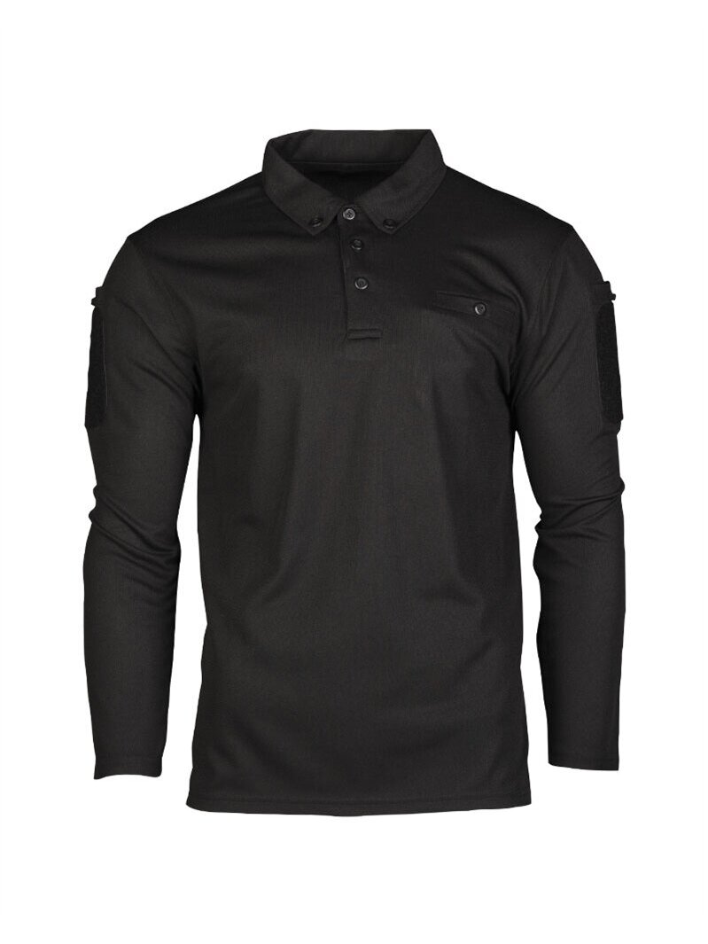 MIL-TEC Taktinis ilgomis rankovėmis polo marškiniai Quick Dry 10962002 juoda MIL-TEC Taktinis ilgomis rankovėmis polo marškiniai Quick Dry 10962002 juoda
