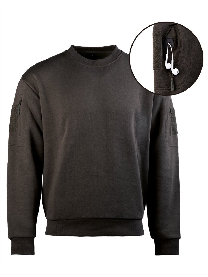 MIL-TEC Tactical Sweatshirt Round Neck juoda MIL-TEC Tactical Sweatshirt Round Neck juoda