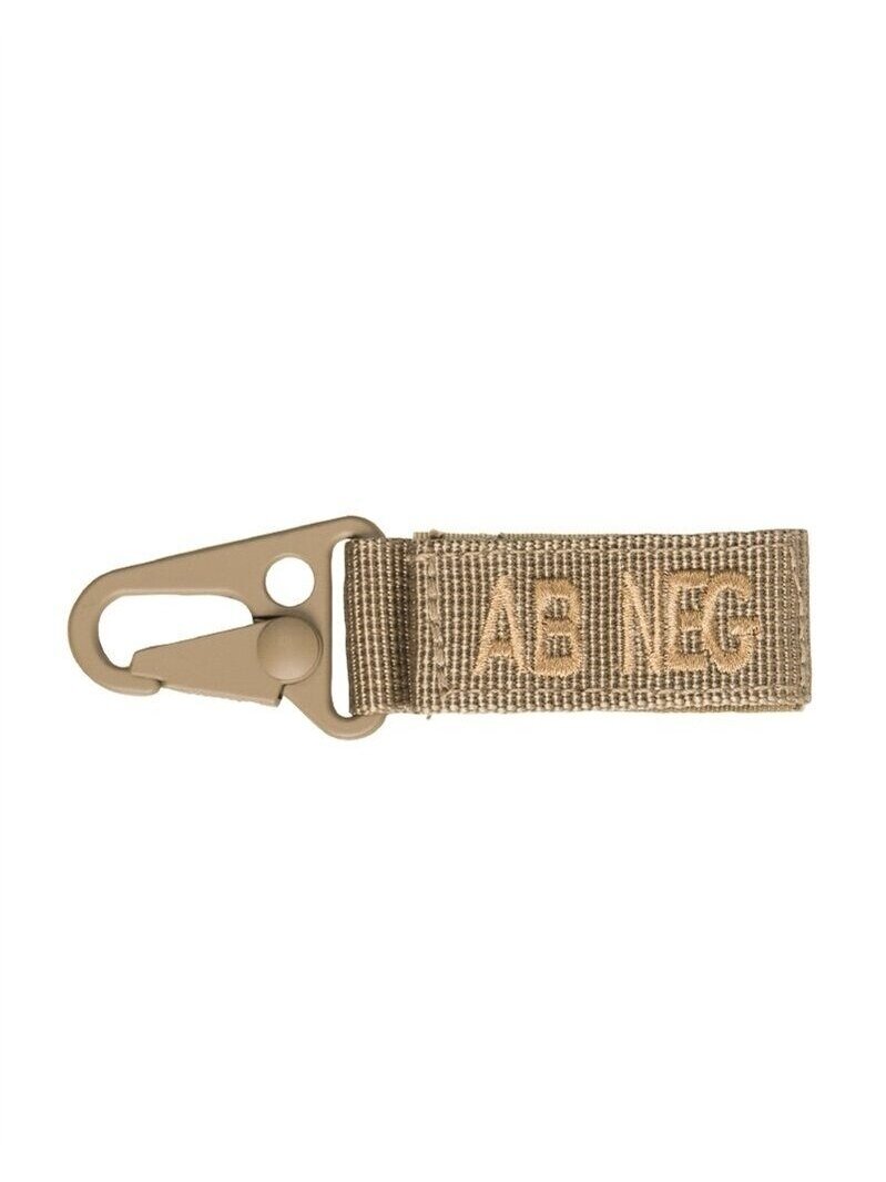 Mil-Tec Tact.keyholder Blood Ab Negative 5 vnt./pak 15917605, alyvžalia Mil-Tec Tact.keyholder Blood Ab Negative 5 vnt./pak 15917605, alyvžalia