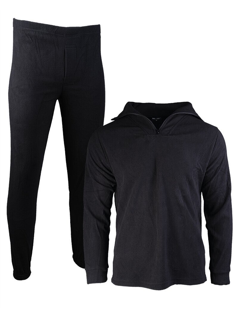 MIL-TEC Thermofleece apatiniai drabužiai su užtrauktuku juoda MIL-TEC Thermofleece apatiniai drabužiai su užtrauktuku juoda