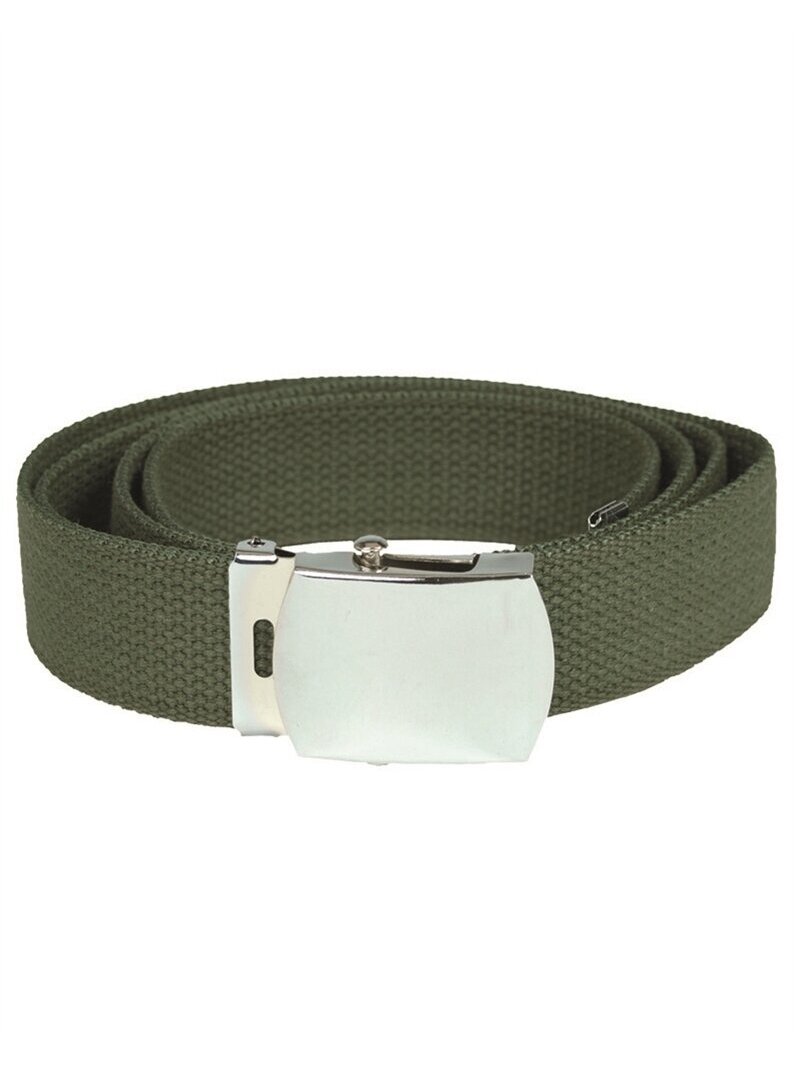 MIL-TEC US Cotton Buckle Web Belt dirželis alyvžalia