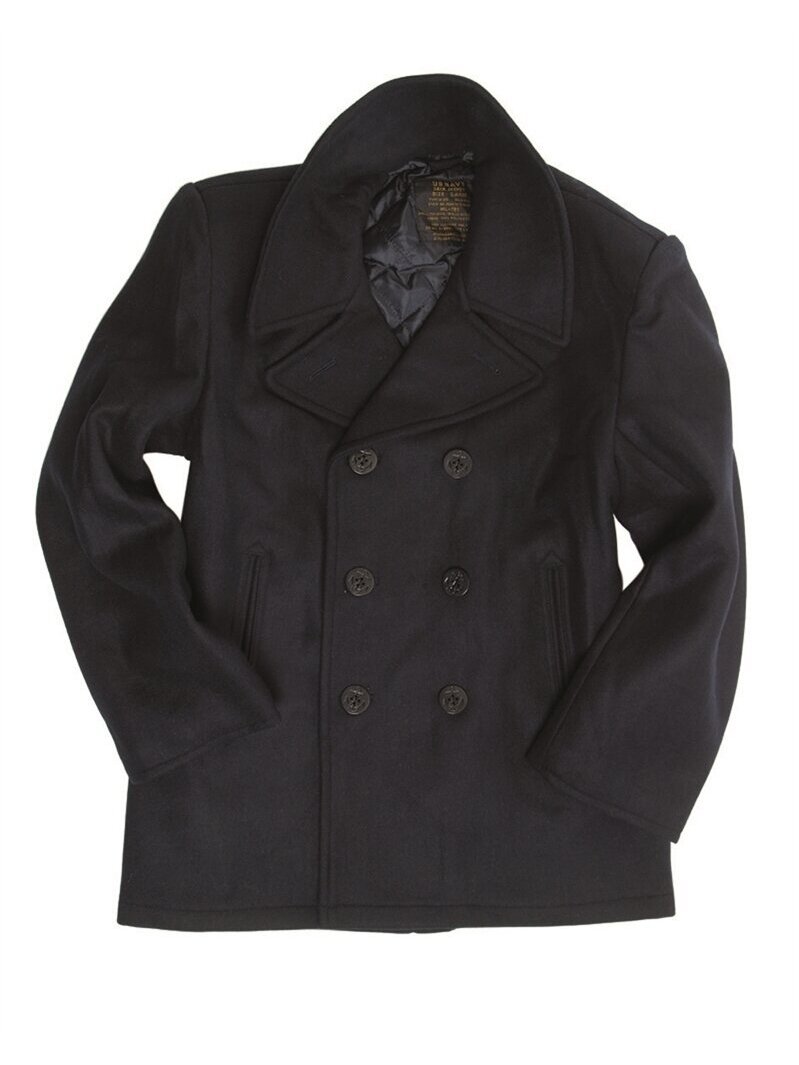 MIL-TEC vilnonis paltinis US Dk. Wool Peacoat juoda MIL-TEC vilnonis paltinis US Dk. Wool Peacoat juoda