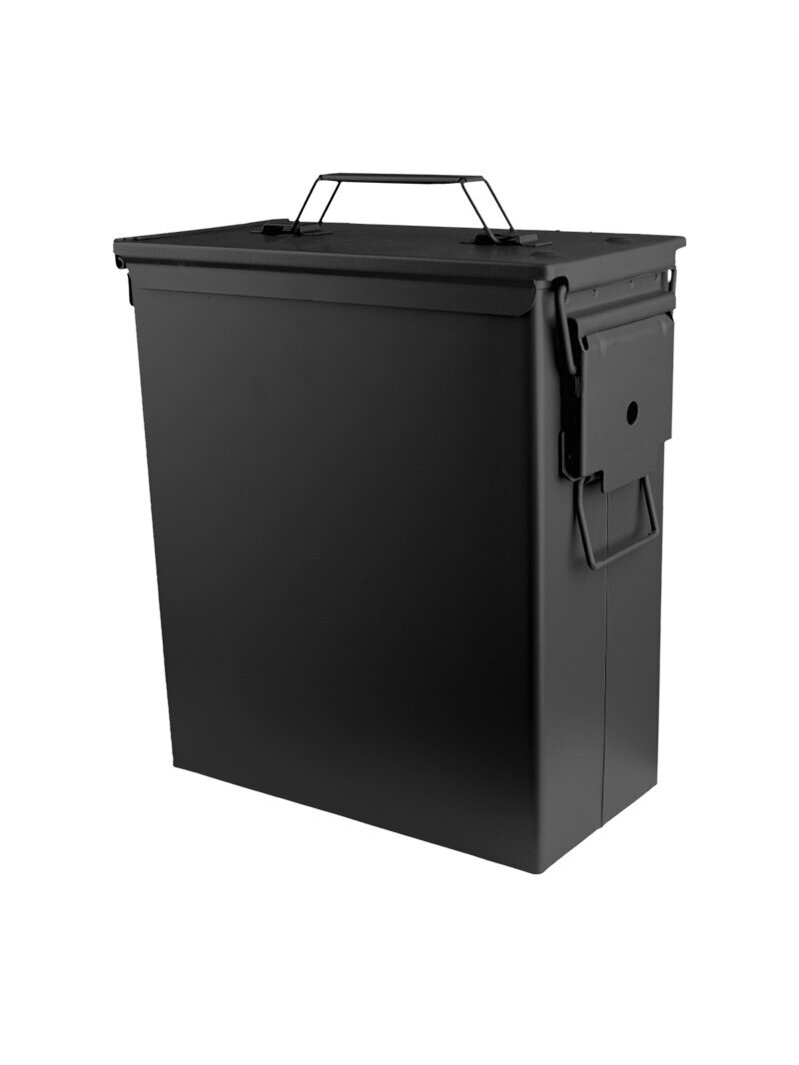 MIL-TEC US M9 Cal.50 Lg Ammo Box Steel dėžė juoda