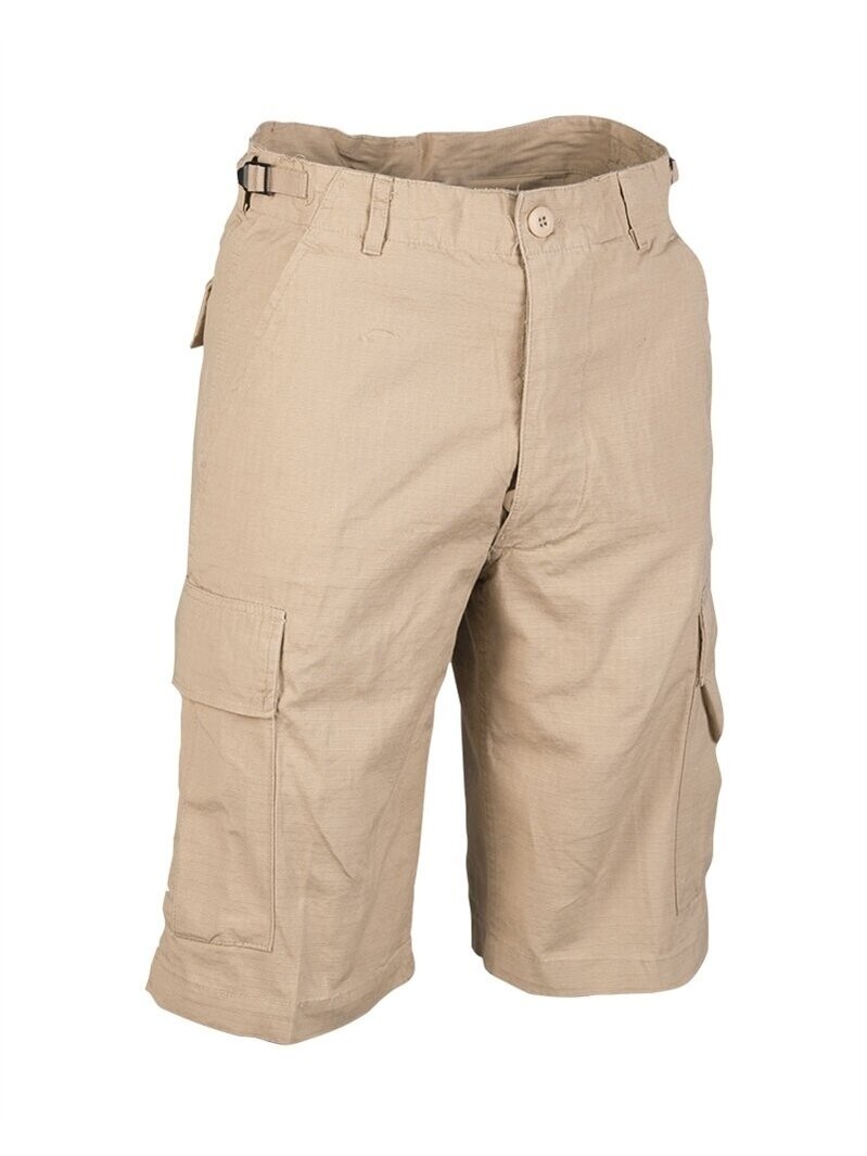 MIL-TEC Bermuda trumpikės Prewash R/s Cotton khaki MIL-TEC Bermuda trumpikės Prewash R/s Cotton khaki
