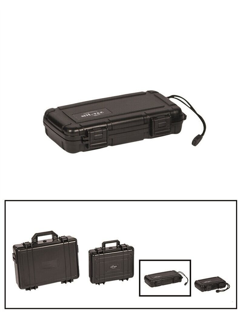 MIL-TEC Vandeniui atspari transportavimo dėžė 228x130x46mm juoda