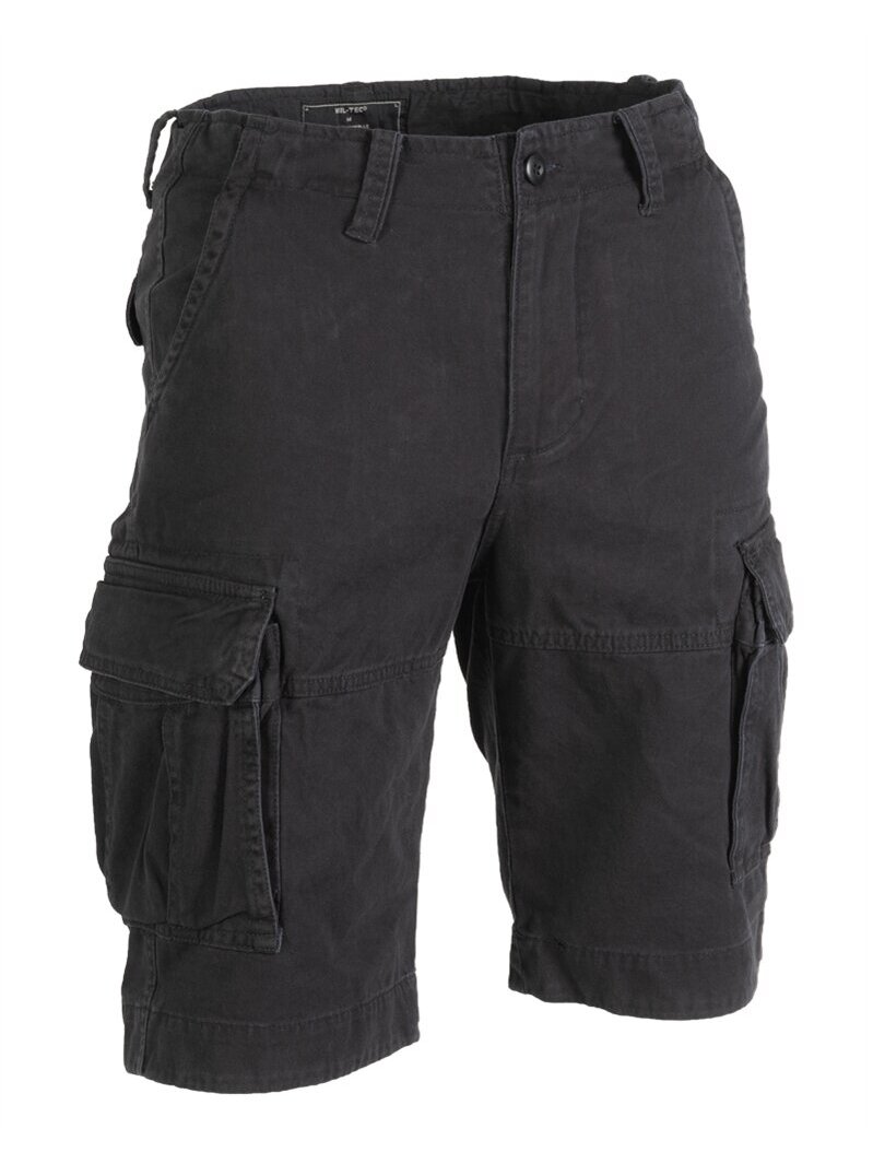 MIL-TEC Vintage Shorts Prewash šortai juoda MIL-TEC Vintage Shorts Prewash šortai juoda