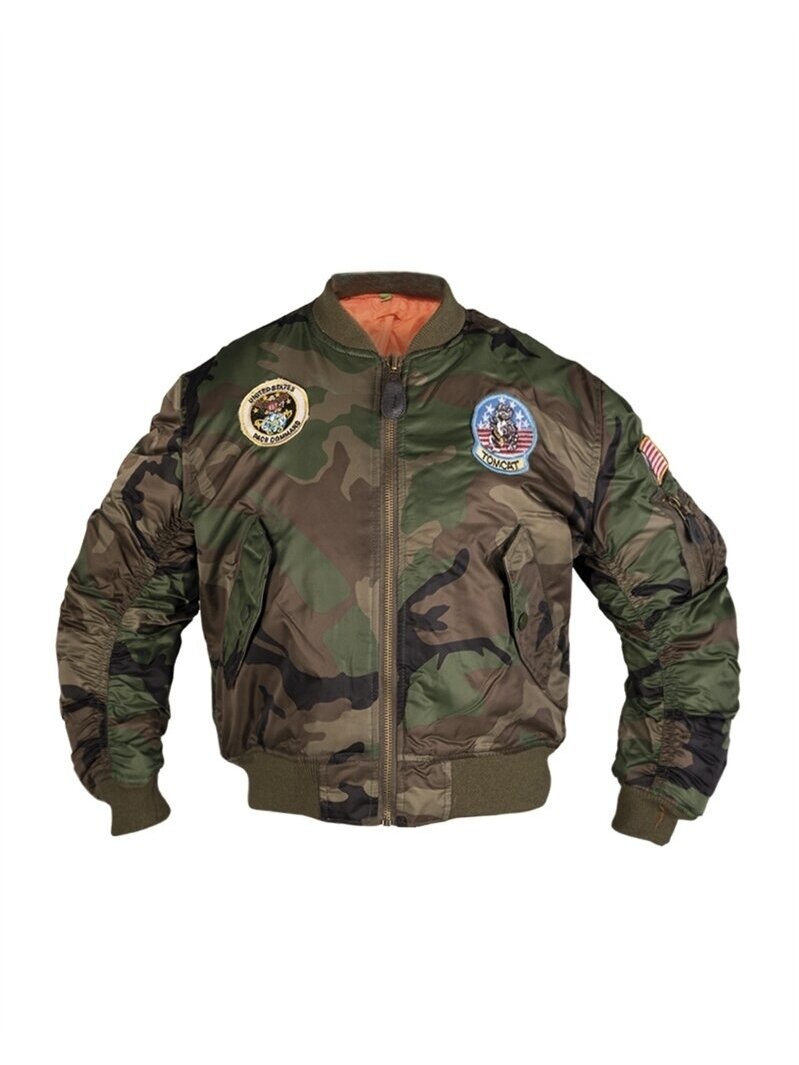 MIL-TEC Ma1® Kids Flight Jacket W. Patches šviesi MIL-TEC Ma1® Kids Flight Jacket W. Patches šviesi