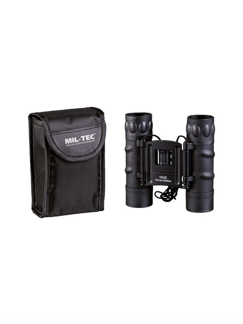 MIL-TEC žiuronai Collapsible Binocular 10x25 juodi