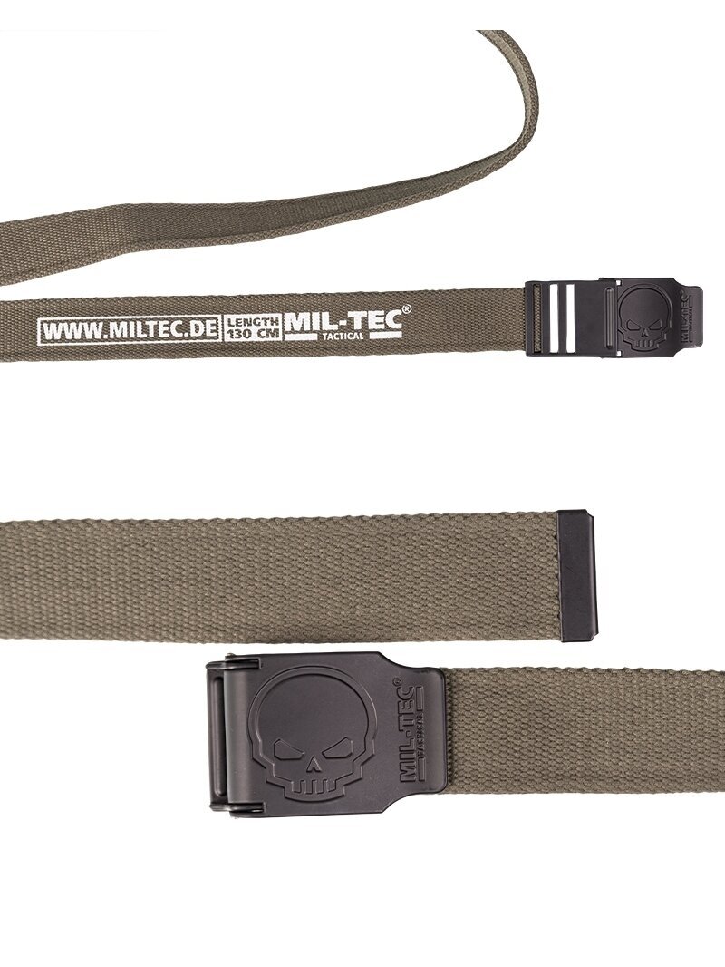 MIL-TEC takinis diržas 40mm Kaukolė alyvžalia 1