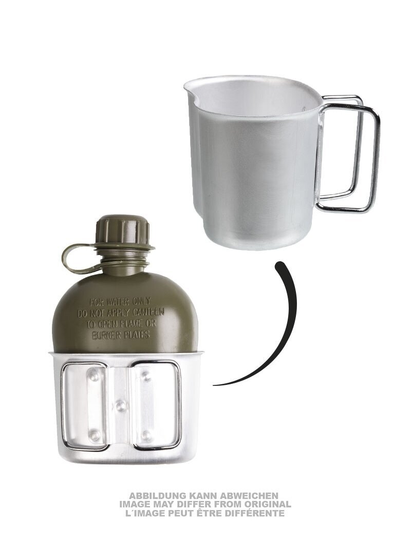 MIL-TEC Austrian Canteen With Cup & Cover Like New 91451550 1