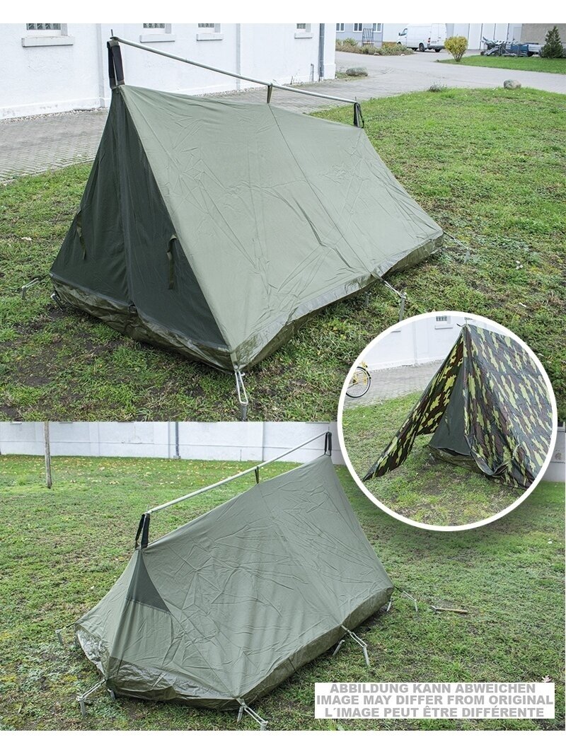 MIL-TEC Belgian Compl.2-men Tent W.over Tent Used 91422860 alyvžalia 1