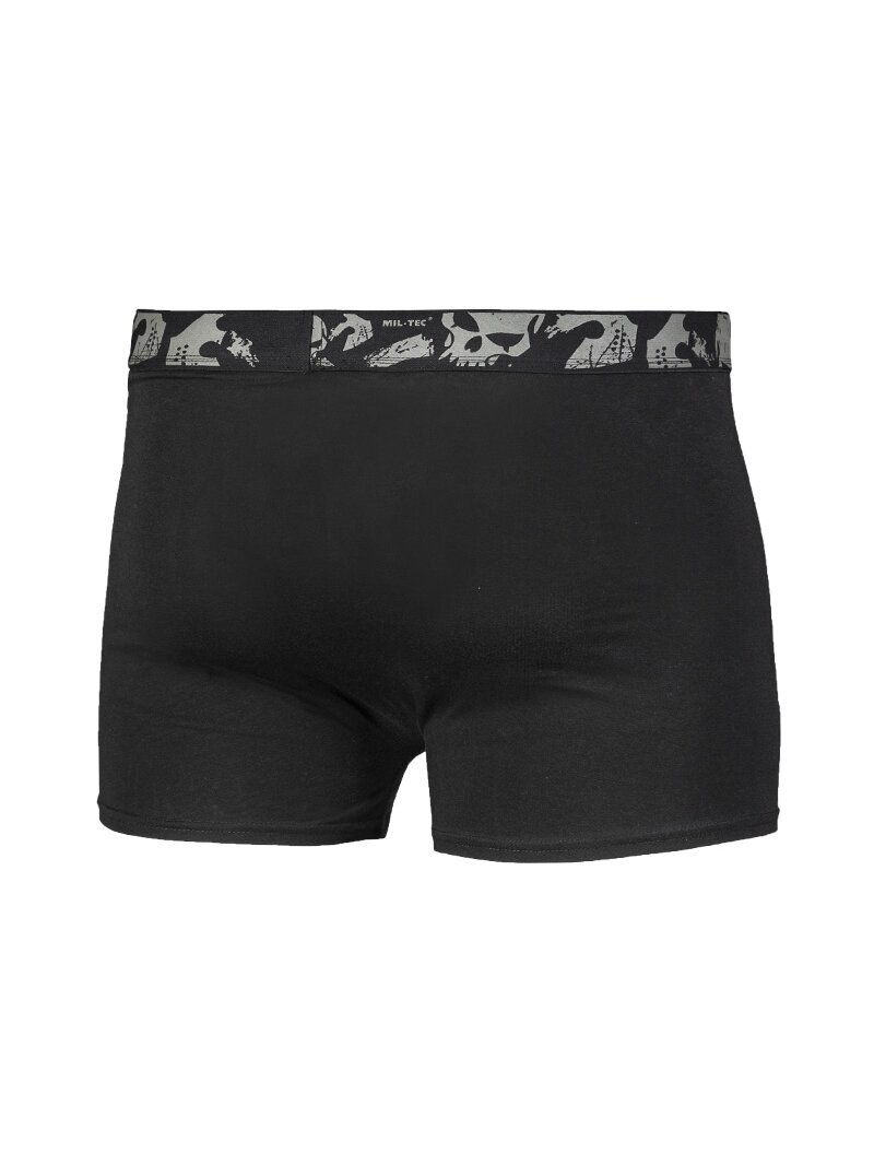 MIL-TEC Boxer Shorts 'skull' (2 vnt.) juoda 1 MIL-TEC Boxer Shorts 'skull' (2 vnt.) juoda 1