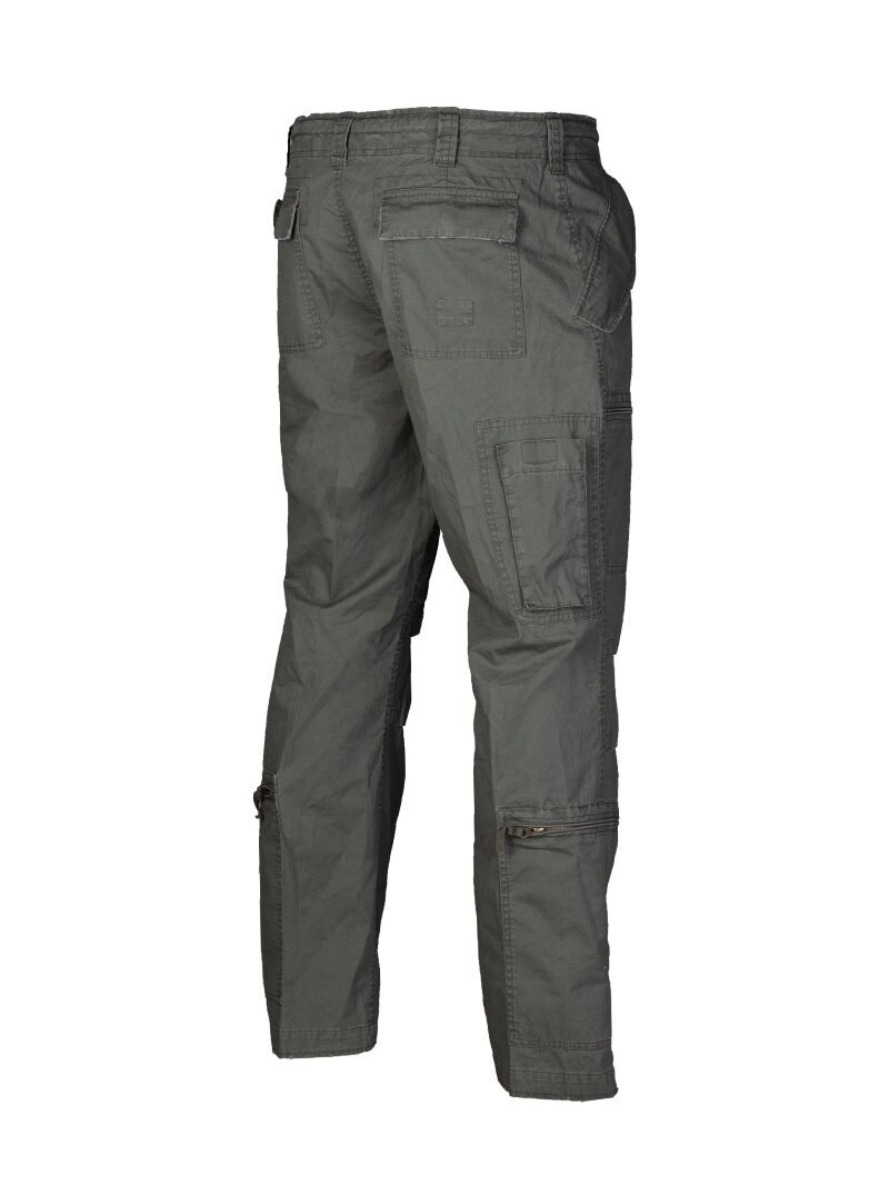 MIL-TEC Cotton Prewash Pilot kargo kelnės „straight Cut" alyvžalia 1