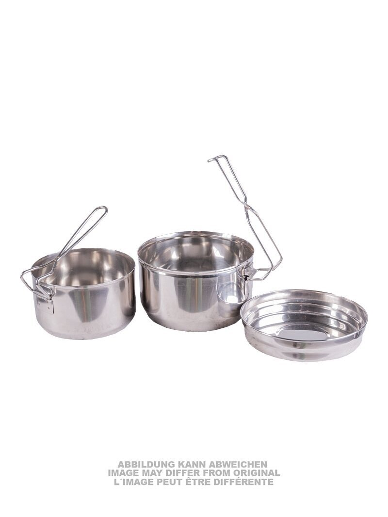 MIL-TEC Czech 3-pc. Stainless Steel Mess Kit Like New 91464260 1