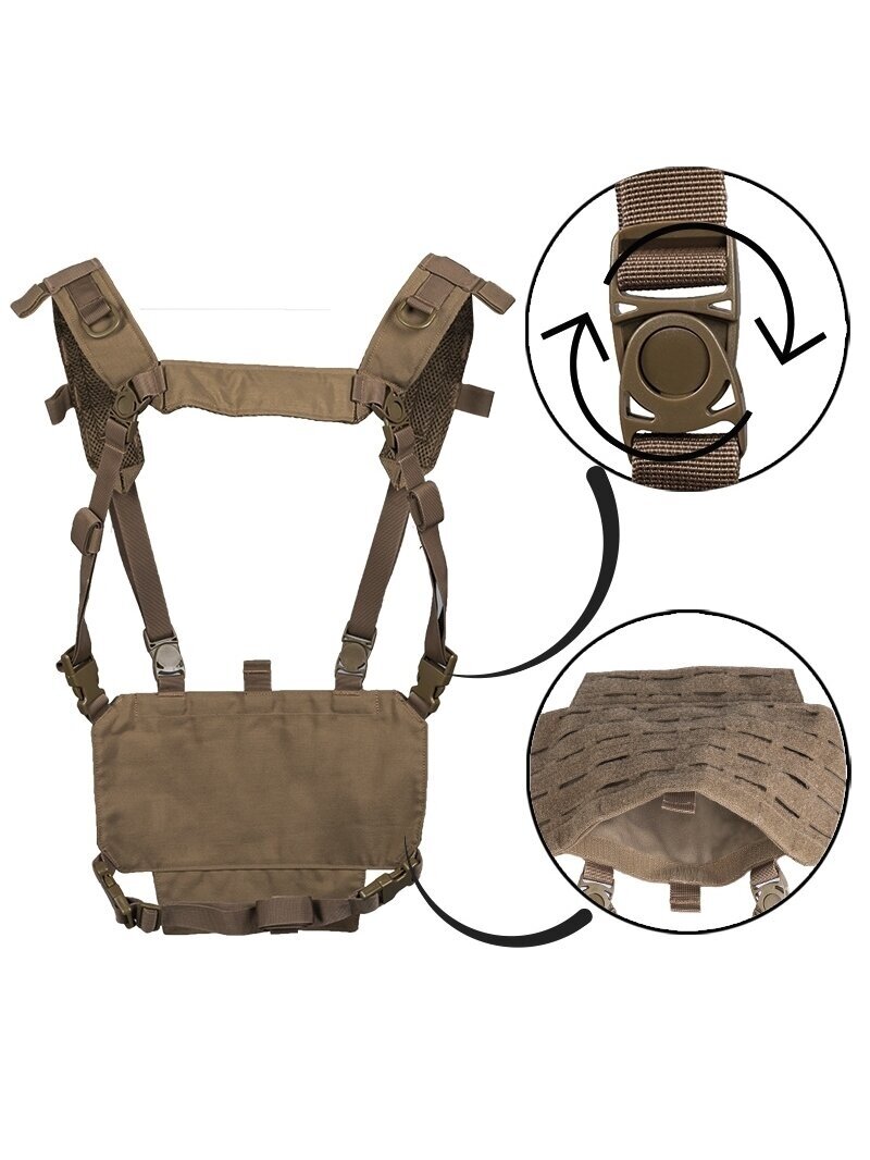 MIL-TEC Dark Chest Rig Lightweight taktinis liemenė smėlinė 1