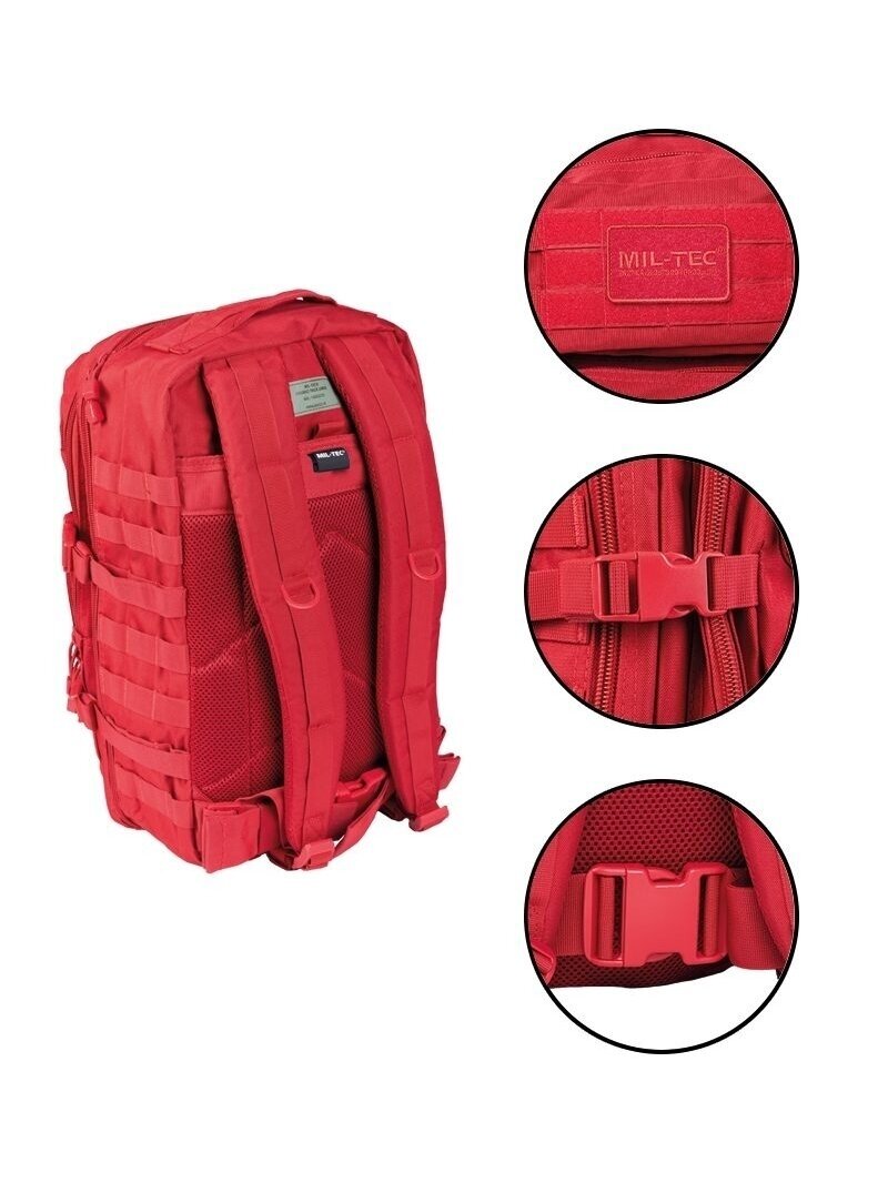 Mil-Tec Assault kuprinė Large 36L, signalinė raudona 1