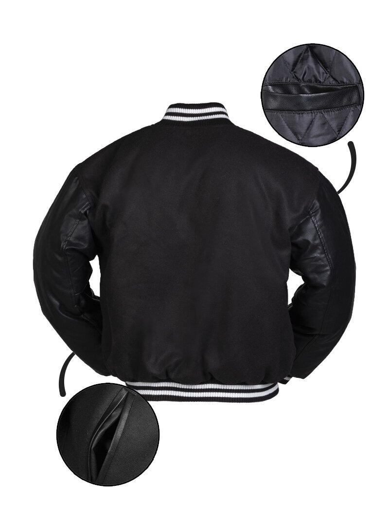 MIL-TEC Ny Baseball Jacket W. Patch 10370000 juoda 1