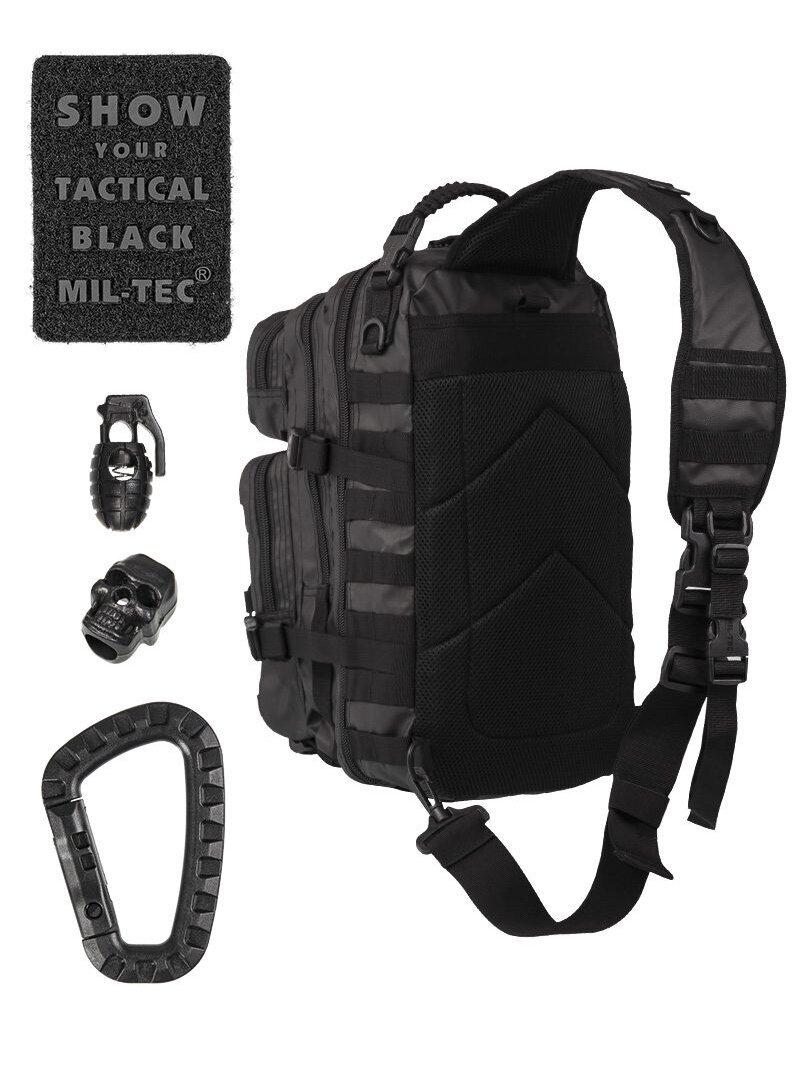 Mil-Tec One Strap Assault kuprinė Large 25L, taktinė juoda 1