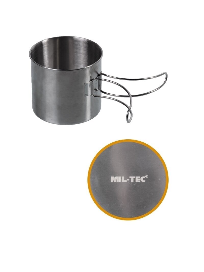 MIL-TEC nerūdijančio plieno puodelis 600ml (lankstus šešir) 1 MIL-TEC nerūdijančio plieno puodelis 600ml (lankstus šešir) 1