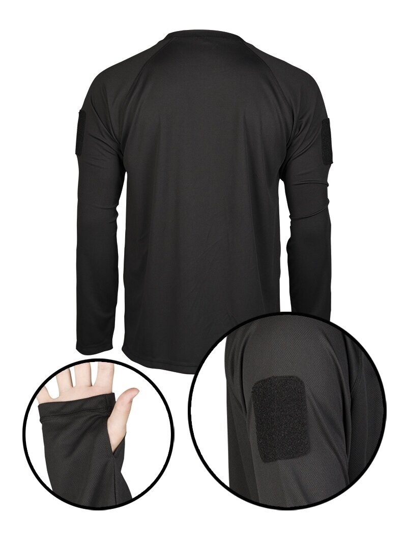 MIL-TEC Tactical Long Sleeve marškiniai Quick Dry 11082002 juodi 1 MIL-TEC Tactical Long Sleeve marškiniai Quick Dry 11082002 juodi 1