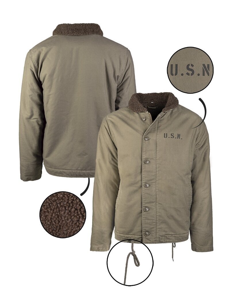 MIL-TEC US Deck Jacket N-1 10320001 alyvžalia 1
