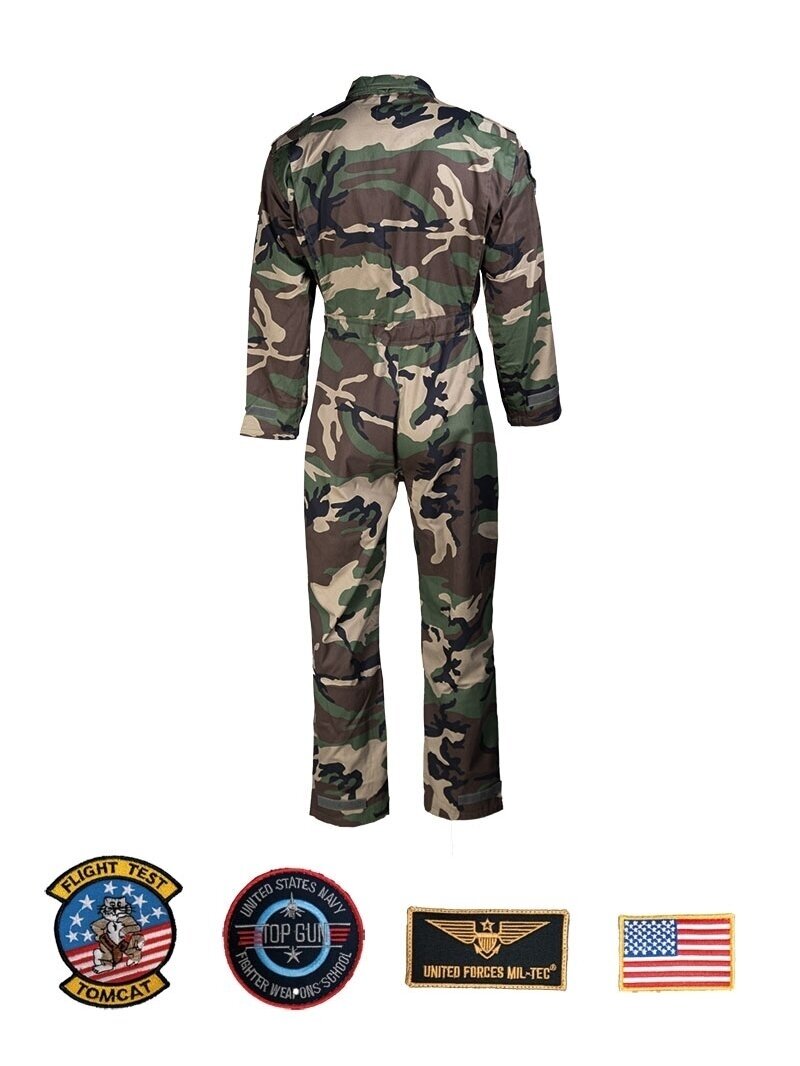 MIL-TEC US Flight Coverall skraidymo kombinezonas su patch'ais alyvžalia 1 MIL-TEC US Flight Coverall skraidymo kombinezonas su patch'ais alyvžalia 1