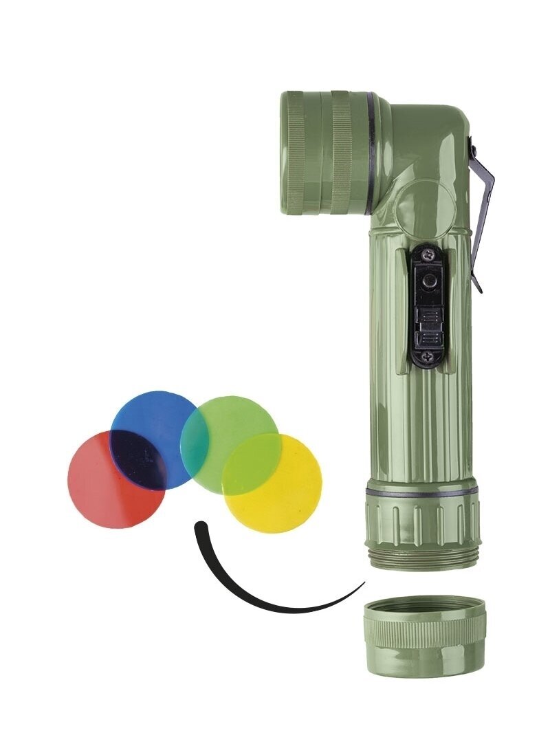 MIL-TEC žibintuvėlis US Large (2D) Anglehead alyvžalia 1