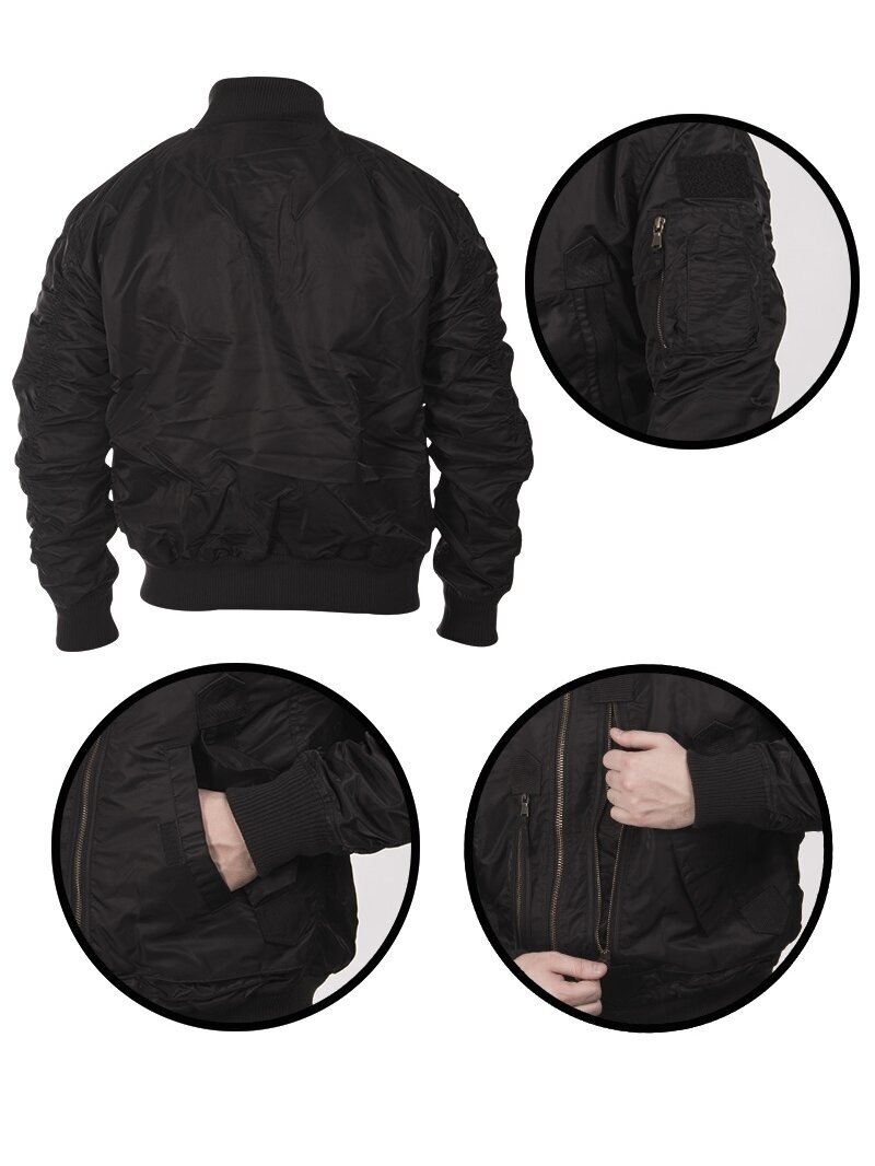 MIL-TEC US Tactical Flight Jacket 10404602 juoda 1