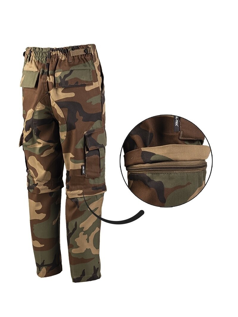 MIL-TEC US W/L Zip-off Kids BDU stiliaus kelnės alyvžalia 1 MIL-TEC US W/L Zip-off Kids BDU stiliaus kelnės alyvžalia 1