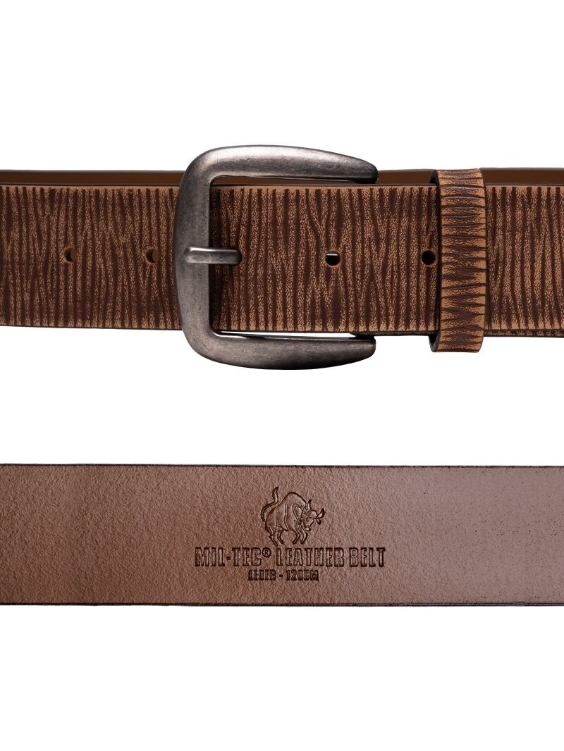 MIL-TEC Vintage Brown Leather Belt rudas odinis diržas 1 MIL-TEC Vintage Brown Leather Belt rudas odinis diržas 1