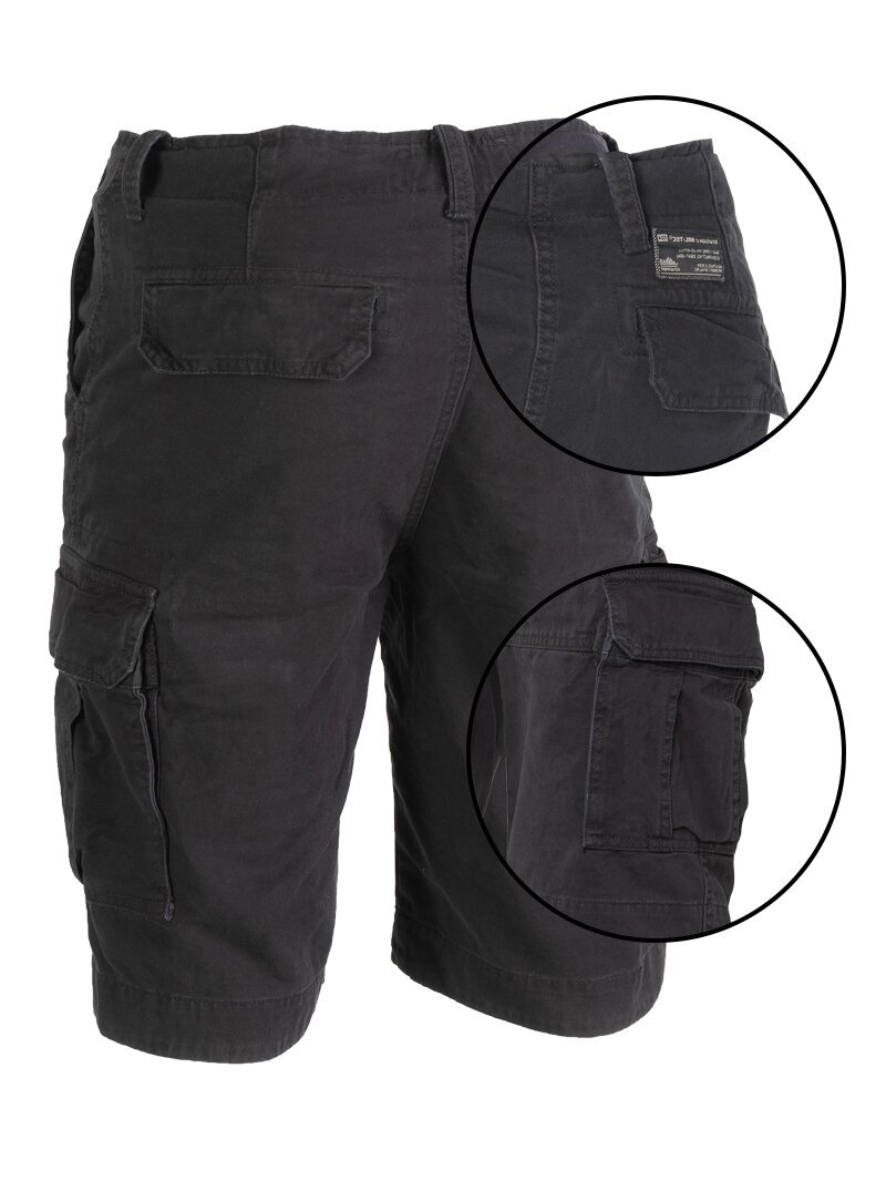 MIL-TEC Vintage Shorts Prewash šortai juoda 1