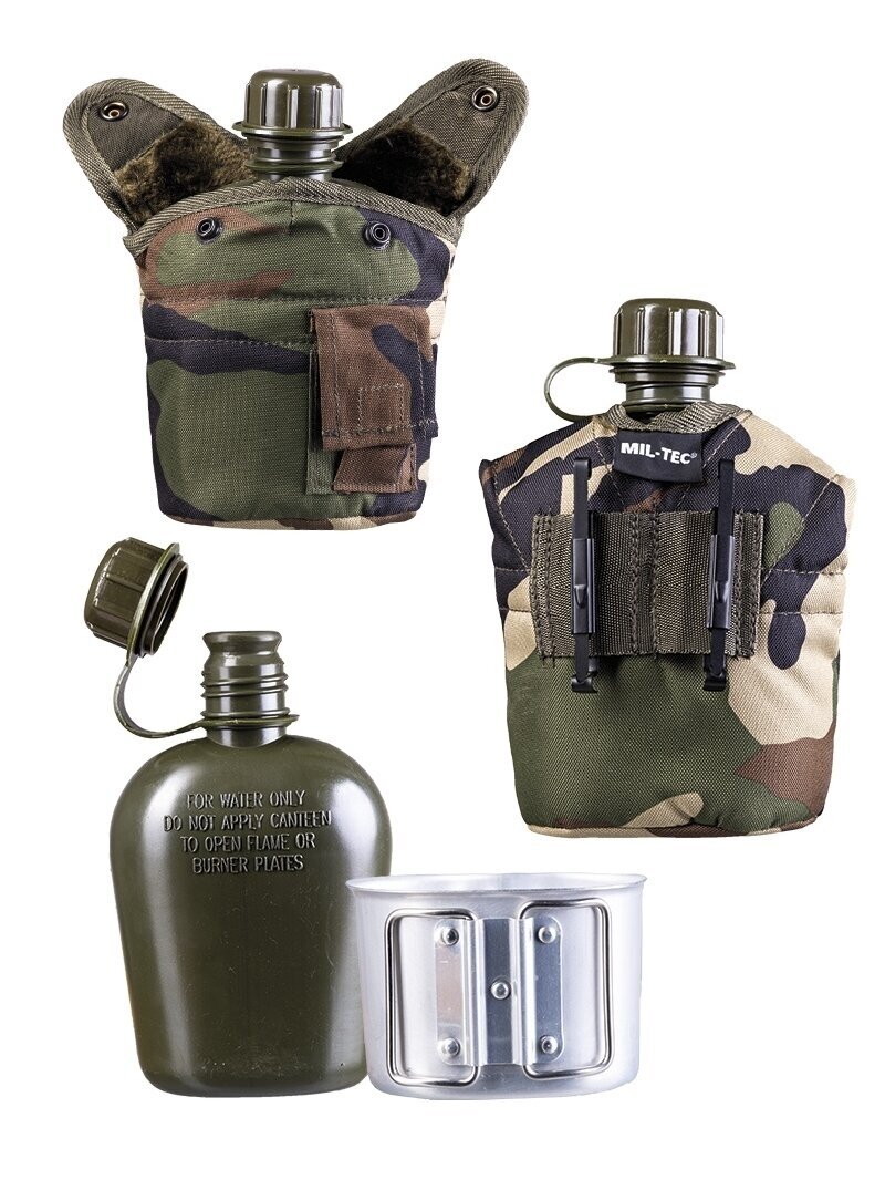 MIL-TEC gertuvė su puodeliu ir dangčiu 900ml khaki 1 MIL-TEC gertuvė su puodeliu ir dangčiu 900ml khaki 1