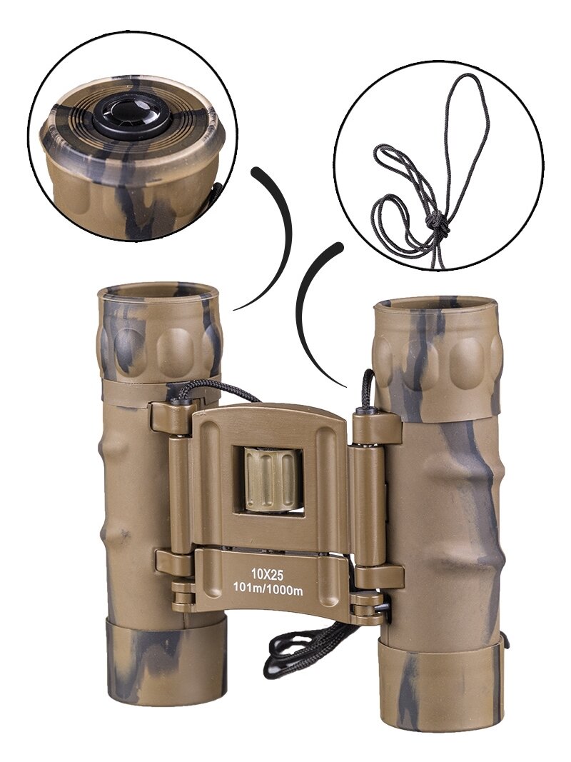 MIL-TEC Desert Gen.ii sulankstuojami žiuronai 10x25 smėlinė 1 MIL-TEC Desert Gen.ii sulankstuojami žiuronai 10x25 smėlinė 1