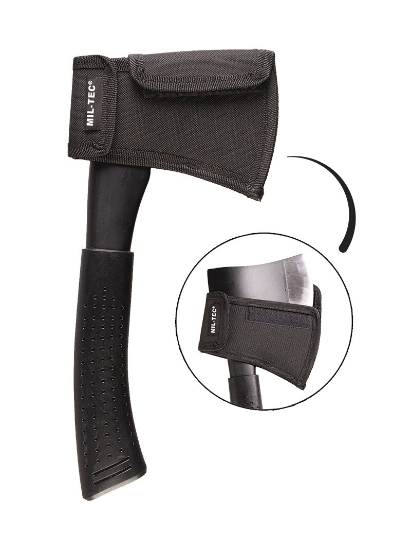 MIL-TEC Hatchet Steel With Cover 15506002 juoda 1 MIL-TEC Hatchet Steel With Cover 15506002 juoda 1