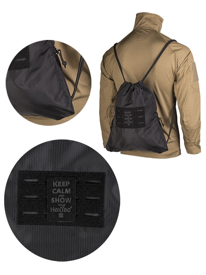 Mil-Tec Sportinis krepšys Hextac 14048002, juoda Mil-Tec Sportinis krepšys Hextac 14048002, juoda