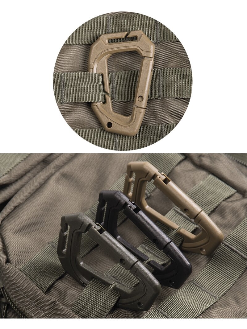 MIL-TEC taktinis karabinas Molle smėlinė (2 vnt./blisteryje) 1 MIL-TEC taktinis karabinas Molle smėlinė (2 vnt./blisteryje) 1