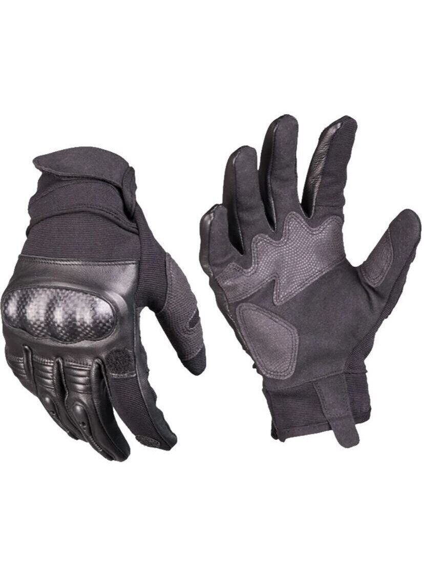 Mil-Tec Tactical odinės pirštinės juodos 2vnt. 12504402 Mil-Tec Tactical odinės pirštinės juodos 2vnt. 12504402