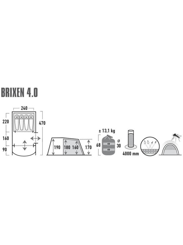 High Peak Brixen 4.0 palapinė 11815 7