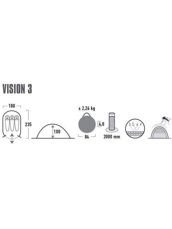 High Peak Vision 3 palapinė juoda 10290 4 High Peak Vision 3 palapinė juoda 10290 4
